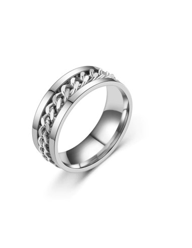 Bague anneau acier modèle Adunis
