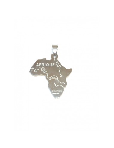 Pendentif Afrique bijou en acier