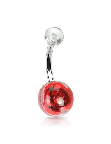 piercing nombril rose