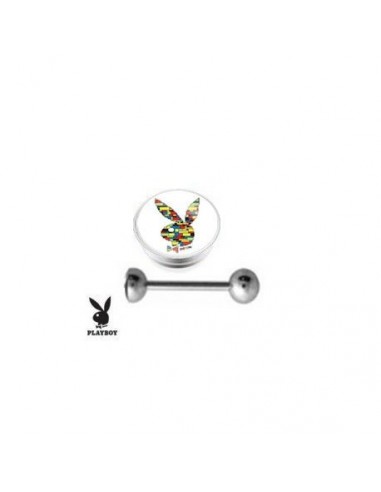 Piercing langue playboy bunny multicolore