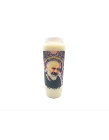 Neuvaine religieuse bougie Padre Pio avec prière