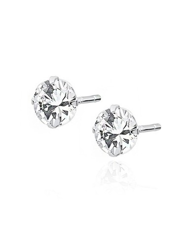 Boucles d'oreilles zircone 5 mm en argent