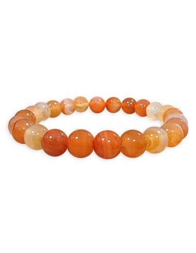 Bracelet cornaline pierre minérale en 8 mm