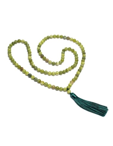 Mala jade avec pompon bijou 108 perles