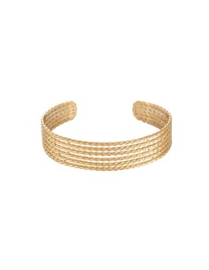 Bracelet acier femme bijou rigide doré