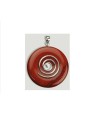 Pendentif jaspe rouge et spirale bijou en pierre