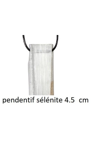Pendentif Sélénite bijou brut en bâton de 4.5 cm