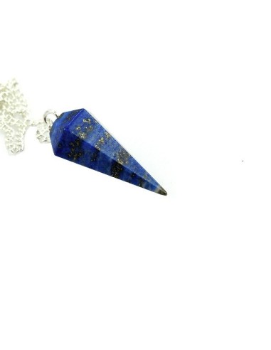 Pendule Lapis Lazuli - pointe à facette