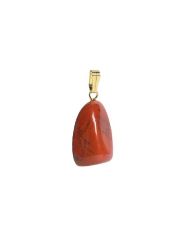 Pendentif jaspe rouge bijou en pierre roulée
