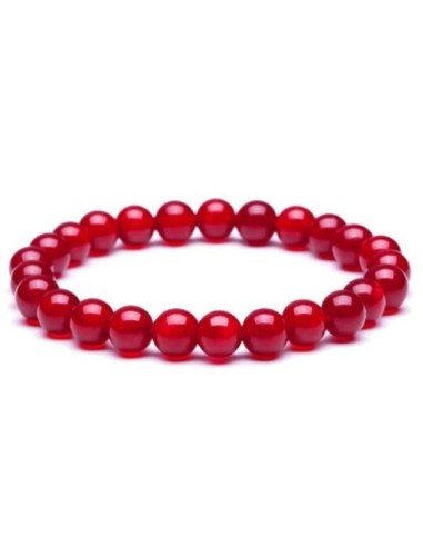Bracelet agate rouge bijou pour petit poignet en 6 mm