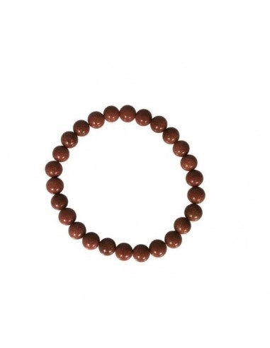 Bracelet Goldstone marron en 6 mm bijou pierre de sable