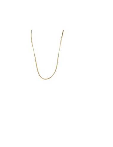 Collier maille miroir en acier doré