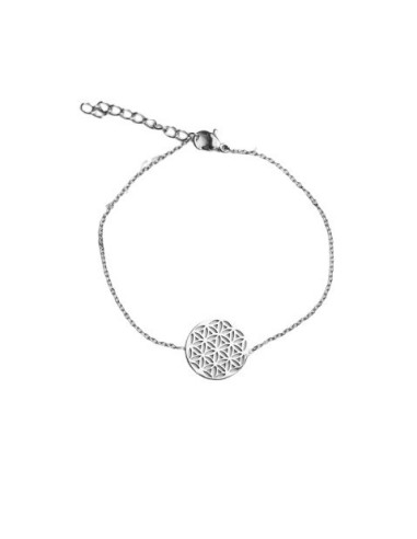 Bracelet fleur de vie en acier