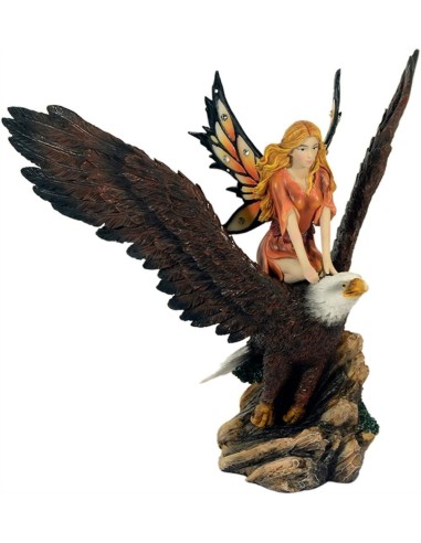 Figurine fée et aigle en 20 cm