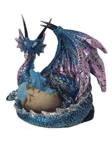 Figurine dragon couvant son œuf