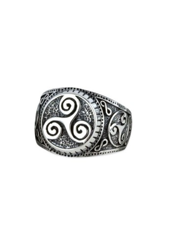 Bague triskell celtique en acier