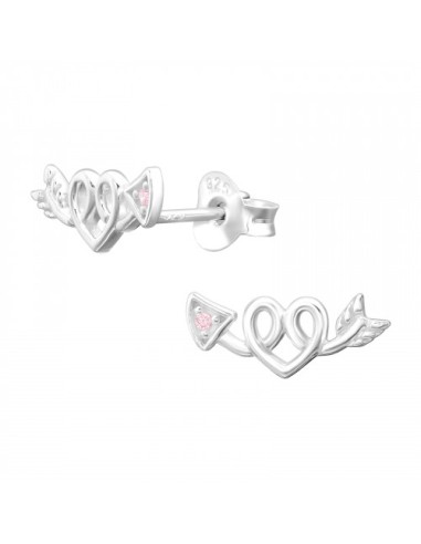 Boucles d'oreilles cœur bijou en argent