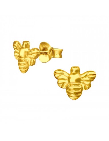 Boucles d'oreilles abeilles bijou en plaqué or