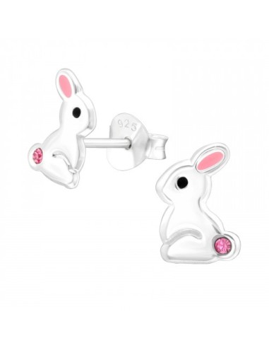 Boucles d'oreilles lapins en argent