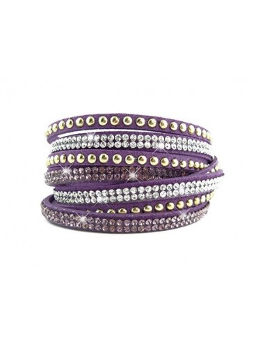 Bracelet wrap violet modèle Bogomm