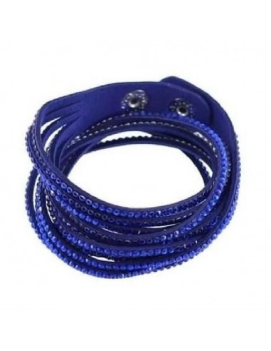 bracelet wrap bleu