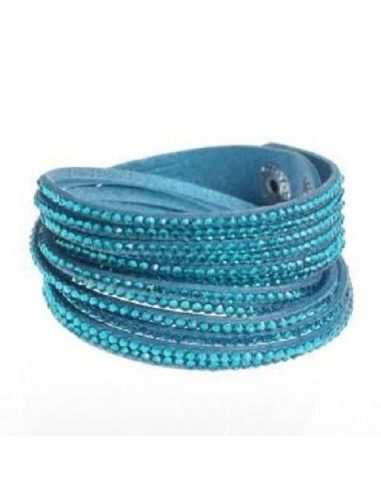 Bracelet wrap bleu  turquoise modèle Bentt