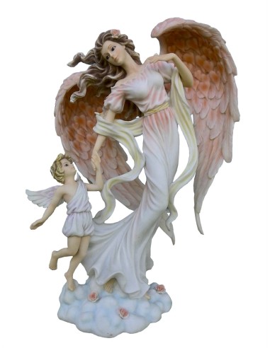 Statuette figurine fée à l'enfant en 35 cm
