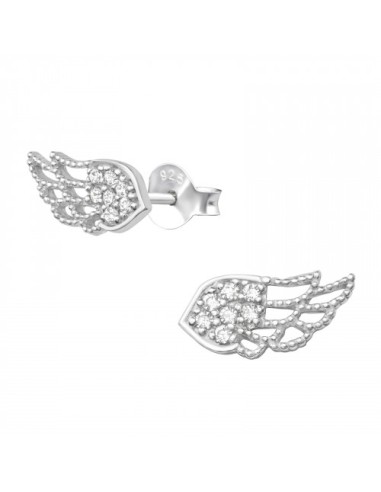 Boucles d'oreilles ailes ange bijou en argent