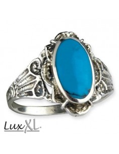 Bague en argent LuxXL "Ornement Turquoise" avec turquoise modèle Aras