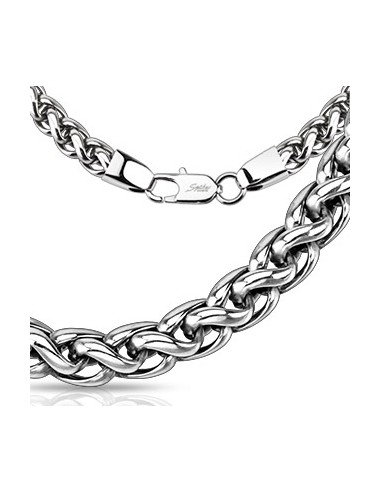 Chaîne maille entrelacée en acier 316L en 60 cm x 6 mm