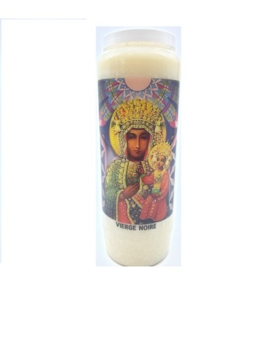 Neuvaine Vierge noire bougie religieuse avec prière