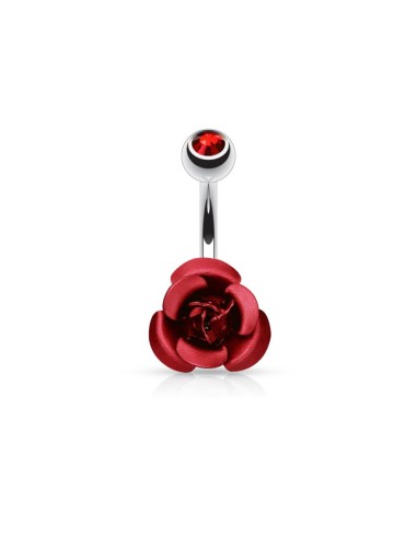 Piercing nombril rose métallique