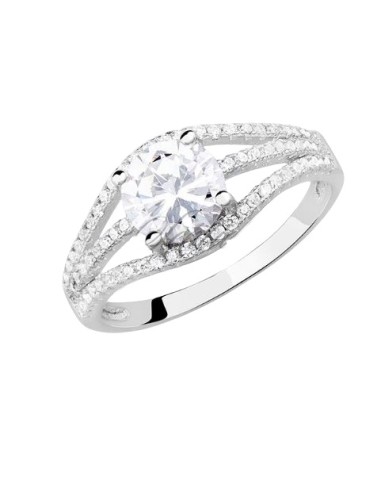 Bague zircones bijou en argent