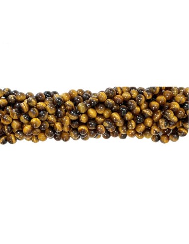 Perles en œil de tigre en 6 mm