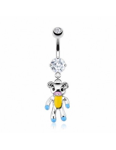 Piercing nombril acier Ours en peluche modèle Anastasy