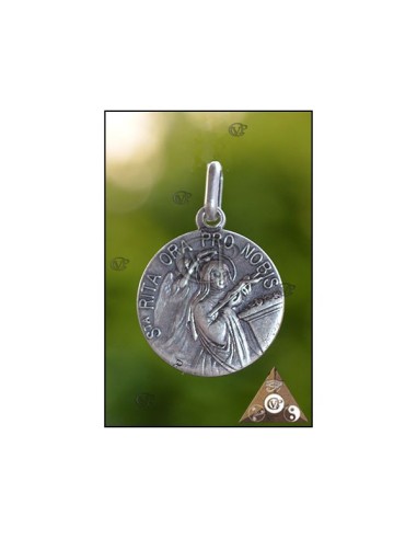 Médaille  Sainte Rita argenté