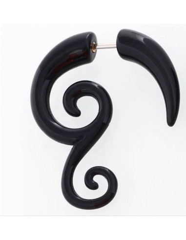 Faux piercing spirale noir modèle Akesky
