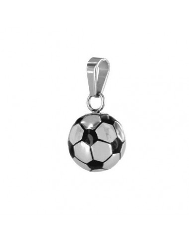 Pendentif  ballon de foot en acier