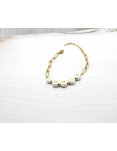 Bracelet message amour bijou en acier 316L