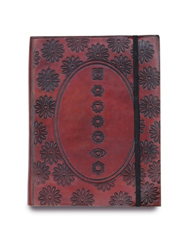 Carnet journal en cuir Mandala