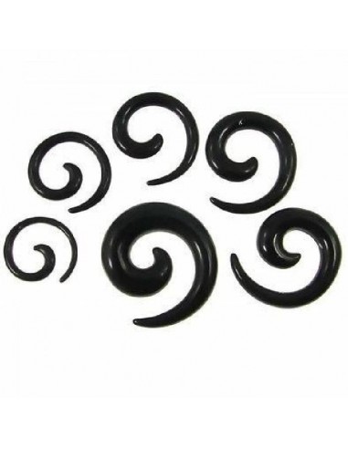 Piercing Spirale acrylique noire modèle catherina