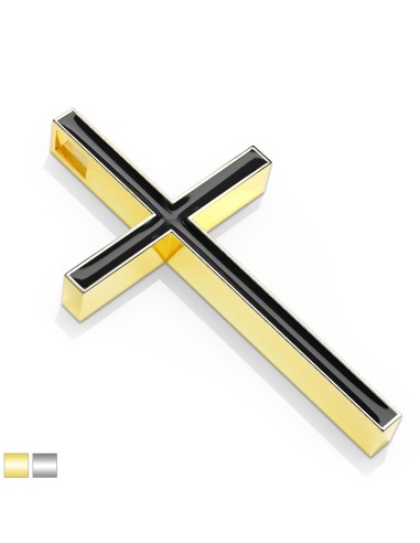 Pendentif croix bijou en acier