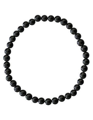 Bracelet Obsidienne noire pierres en 4 mm