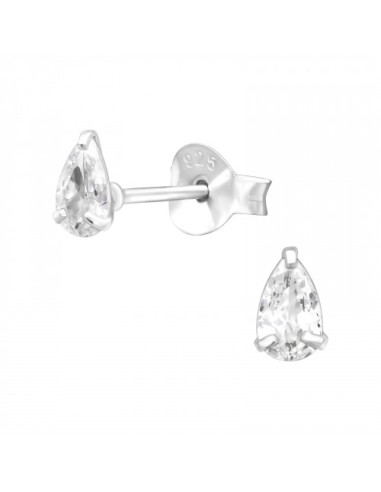 Boucles d'oreilles zircone aurore boréale bijou en argent