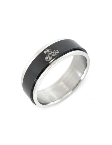 Bague anneau triskell bijou en acier