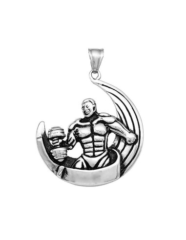 Pendentif sportif bijou en acier