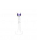 piercing labret bioflex 8 mm violet