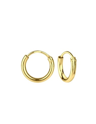Créoles fil rond bijou en plaqué or 12 mm x 2 mm