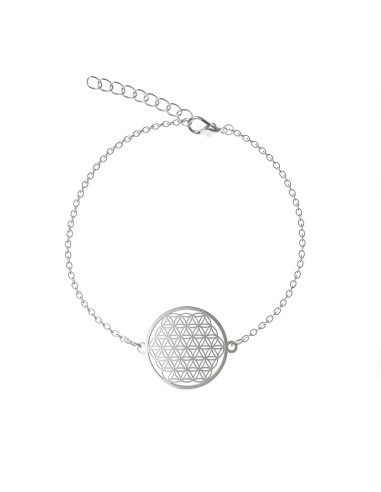 Bracelet fleur de vie en acier
