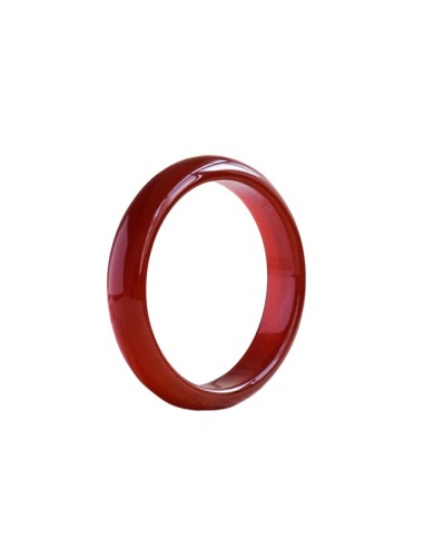 Bracelet jonc agate rouge en 62 mm